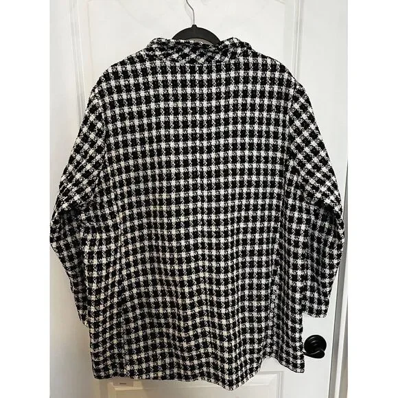 Bloomchic Women's‎ Black & White Plaid Blazer Dressy Jacket Plus Size 22/24 NWT - Picture 4 of 9